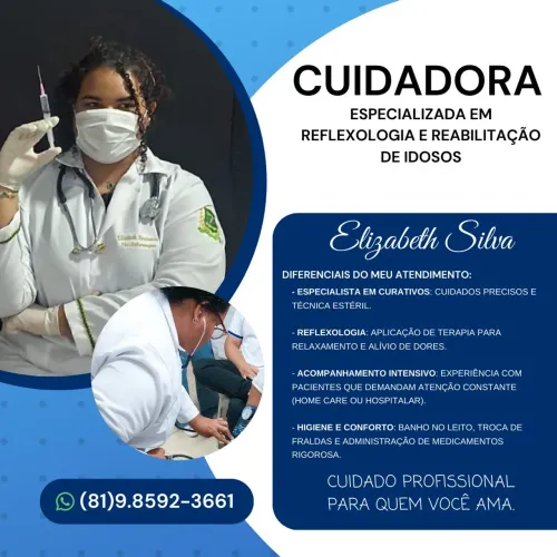 Cuidadora de Idosos com Reflexologia e Suporte Técnico - Recife