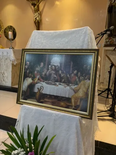 QUADRO SANTA CEIA EM QUEBRA CABEÇAS
