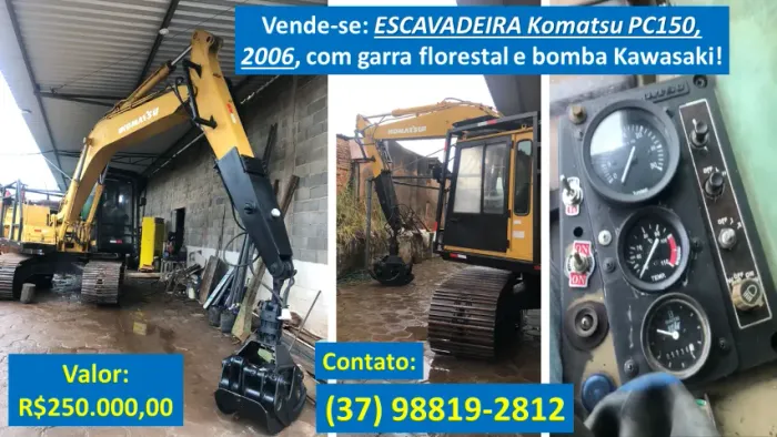 Escavadeira Komatsu PC150, 2006