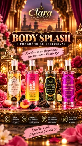 Body Splash Árabe feminino kit 4 unidades