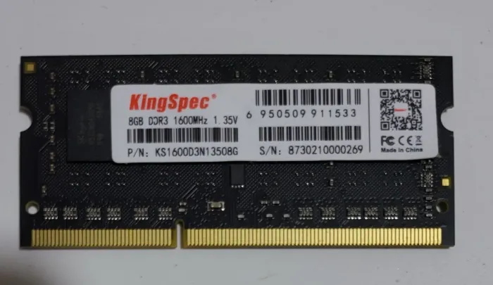 Memória DDR3 8gb 1600mhz KingSpec para notebook e mac