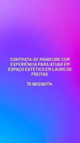 Vaga para Manicure