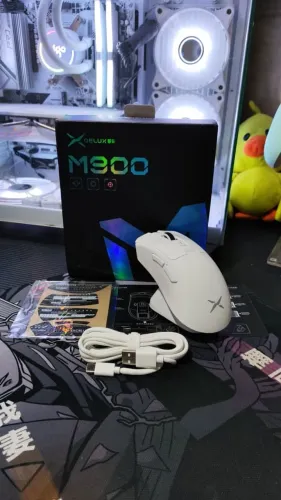 Mouse Delux M900 Pro Paw 3395 Com Dock - Novo - Entregamos - Aceitamos Cartões