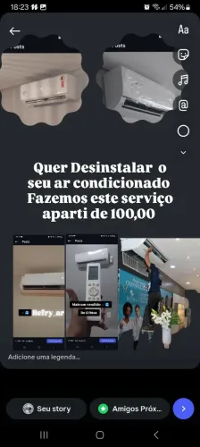 Ar condicionado retira e reinstalar