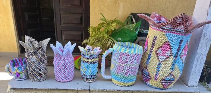 Conjunto de Vasos Origami 3D