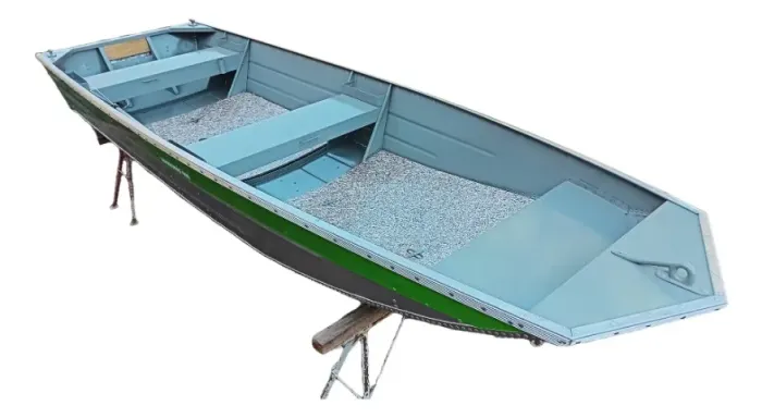 Barco De Alumínio Borda Media Amazonas Semi Chata 4 Metros