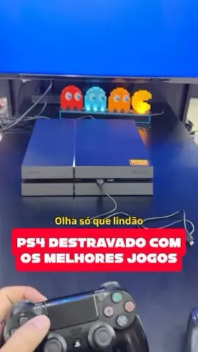 PS4 + Controle + 5 Jogos - 6 Meses de Garantia