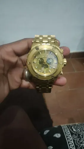 Relógio invicta subaqua modelo : 14400 dourado banhado