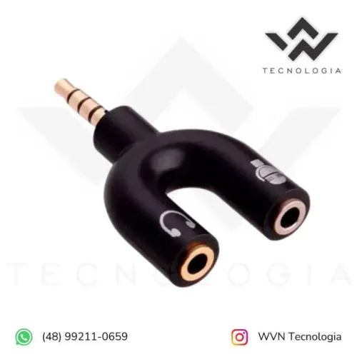 Adaptador para fone Headset P2 x P3