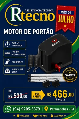 Motor de portão eletrônico de garagem