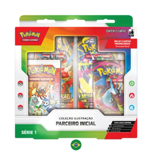 Kit 6 boxes parceiro inicial série 1 - Pokémon