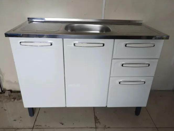 Balcão Bertolini 1,20x0,54 Branco Novo