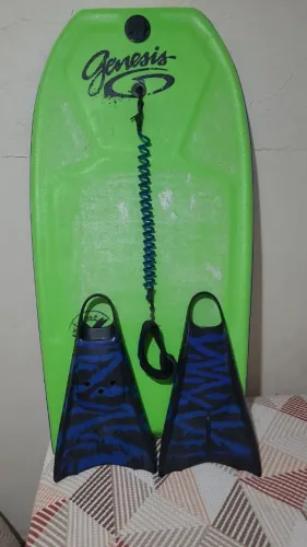 Kit Bodyboard Prancha, Pé de Pato e Leash