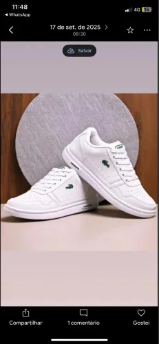 Lacoste T-clip do tamanho 38 ao 41