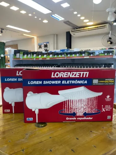 Chuveiro Lorenzetti Loren Shower Eletrônica 5500W em 127V ou 6800W em 220V.