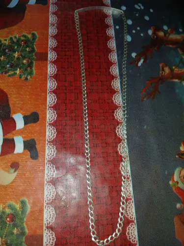 Corrente de prata 1x1 70 cm 5 mm