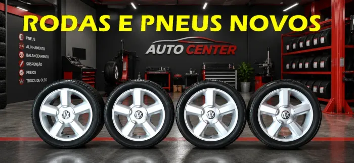 Jogo de Rodas Aro 15 Gol e Parati GTI Bola + Pneus Novos 195 x 55_Cartão 5X Sem Juros