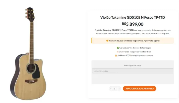 Violão Takamine GD15CE - Impecável | Único Dono