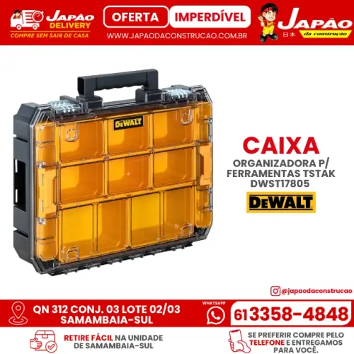 Caixa Organizadora P/ Ferramentas Tstak DWST17805 DeWalt Oferta Por Tempo Limitado