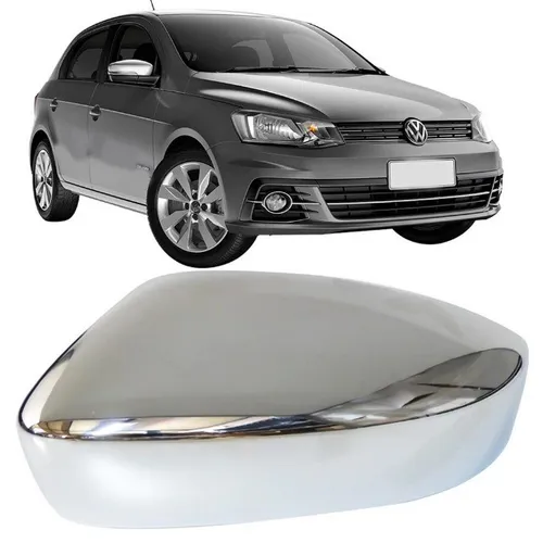 Par Aplique Cromado Retrovisor Volkswagen Gol G6 2012 à 2016 - S/ Pisca