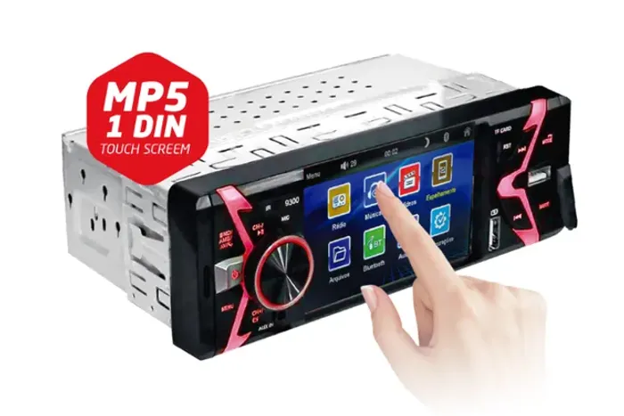 Multimidia 1din Mp5 Player Automotivo Espelhamento Android Usb Bluetooth
