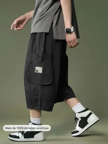 Calça cargo corrida bolso duplo