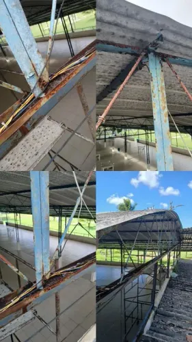 Manutenção e fundação de estrutura Metálica