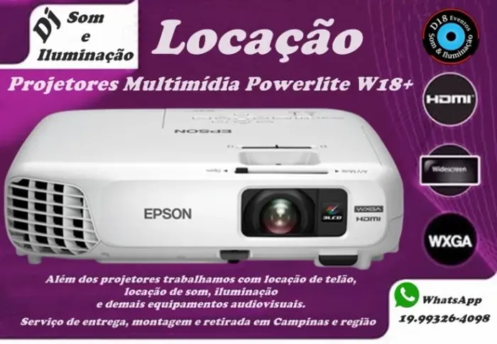 Aluguel de projetor e telão, Djs, equipamentos som para Festas e eventos(pequeno porte)