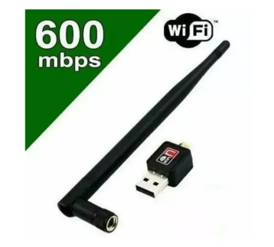 Adaptador Receptor Wireless Usb Sem Fio Antena Wifi 600mbps   Arduino Automação COD-AP20 