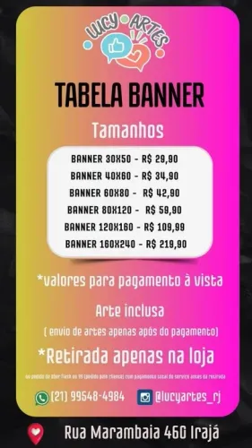 BANNER CORDA E TUBO A PARTIR DE R$29,90 + CRIAÇÃO DA ARTE!