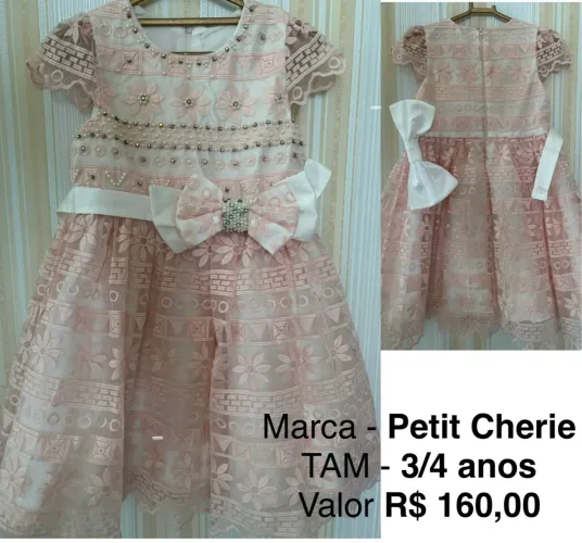 Vestido de renda para menina - Petit Cherie