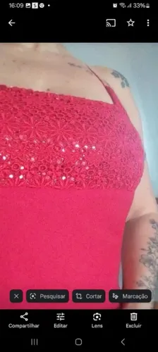 VESTIDO DE FESTA LONGO APLICADO