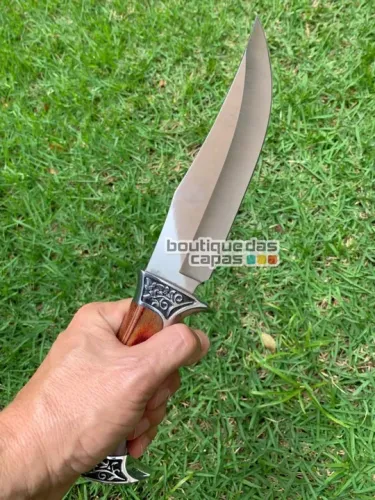 Faca churrasco Pesca caça Camping e Cozinha SLK-A126 Inox G56 Tamanho total: 31 cm