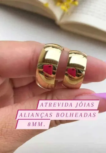 PAR DE ALIANÇAS NOIVADO E CASAMENTO 
