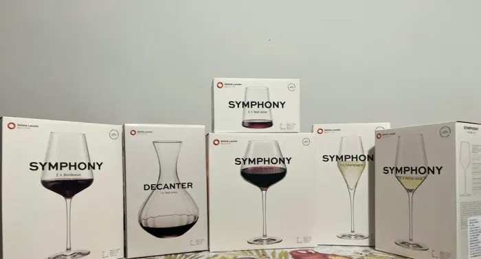 Kit de taças e decanter de cristal