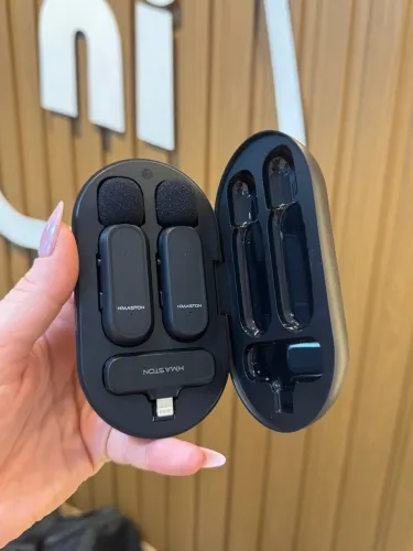 Microfone Duplo Sem Fio Hmaston para Iphone