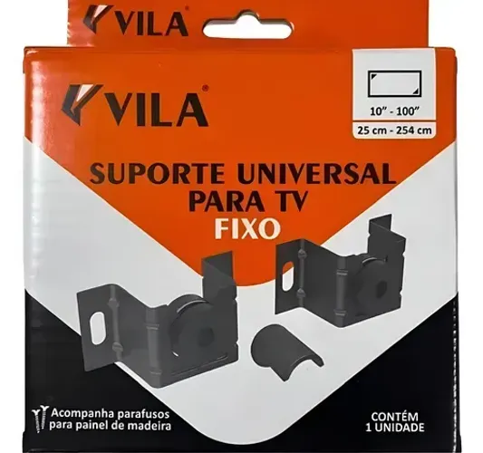 Suporte Universal Fixo Para Tvs De 10 A 100 Vila Cor Preto