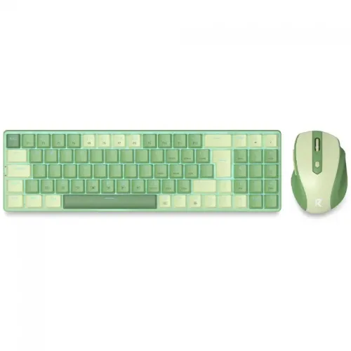 Kit Teclado e Mouse Sem Fio Gamer Redragon BS-8772 Green - WZetta
