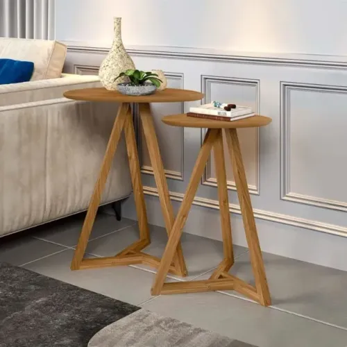 Conjunto Mesa Lateral Mezanino Classic Nature Frete Grátis - Até 12x S/ Juros 
