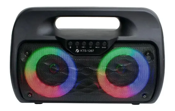 Caixa Som Amplificada Wireless Led Color Kts 1267 Bluetooth