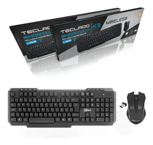 Teclado com Mouse Sem Fio MBtech K3 MB54079