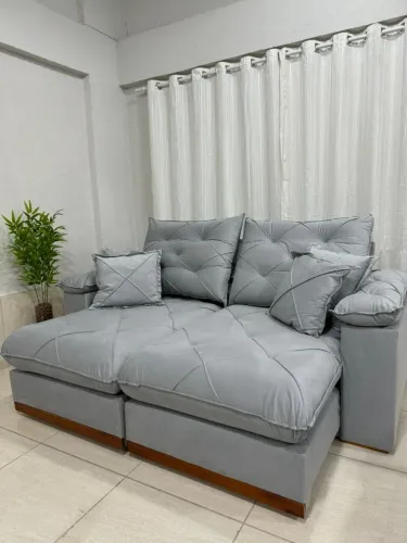 Sofá Retratil gran plus 200MT veludo com molas ensacadas - ENTREGA HOJE !!!