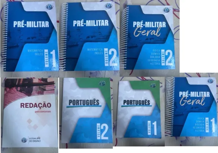 Coleção de livros pré militar sistema xyz de ensino 