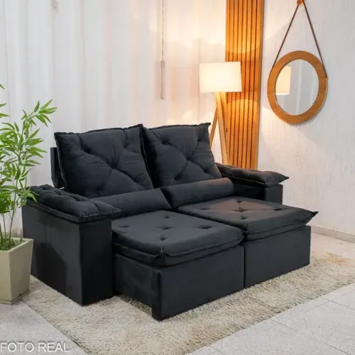 Sofá Retrátil Reclinável City 1.95m - D28 RUF