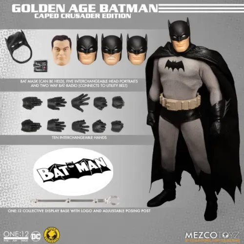 Mezco One 12 1:12 Batman Golden Age Caped Crusader