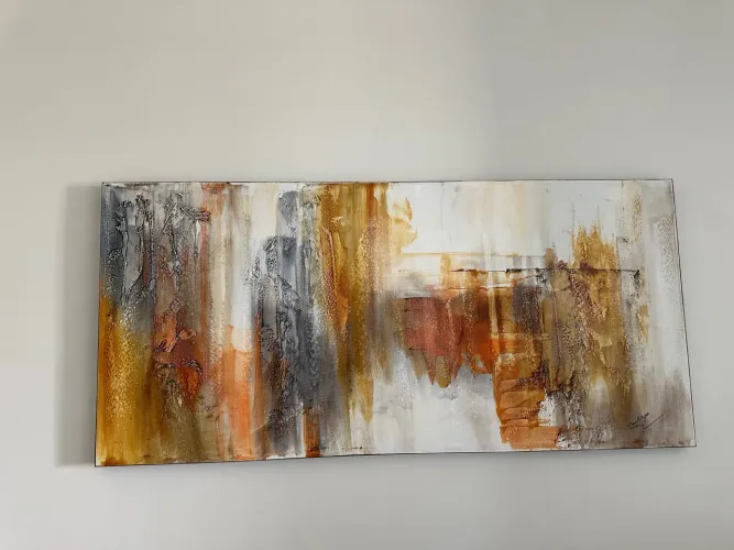 Pintura em tela abstrata