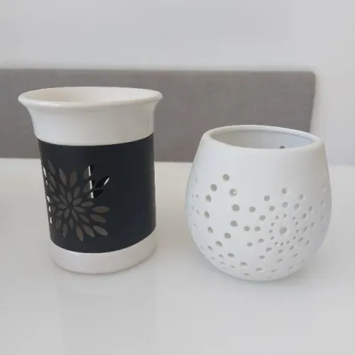 NOVO | Kit 2 Porta Velas Vazados Difusor Aromático 