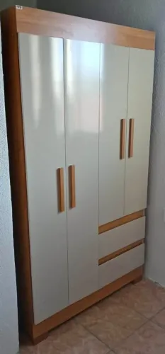 Guarda Roupa Maya Acp 04 portas- Montagem Grátis