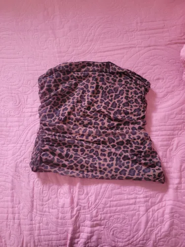 blusa tomara que caia animalprint
