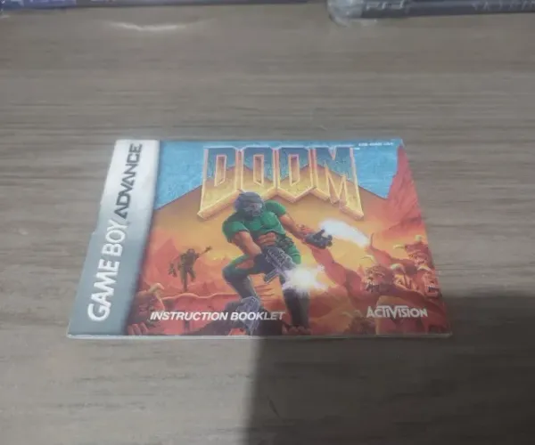 Manual Doom Original para Game Boy Advance Impecável Americana